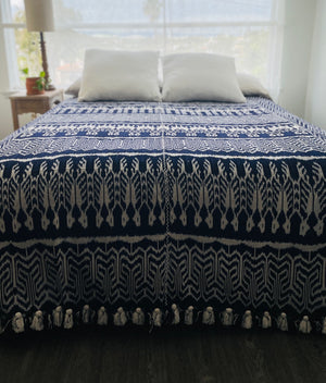 Indigo y Algodón Blanket